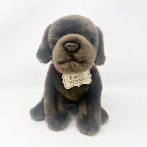 FAO Schwarz Chocolate Lab Puppy Dog Plush